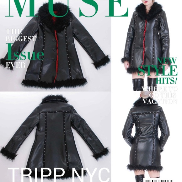 Tripp Nyc Monster Fur Jacket Coat - Picture 13 of 17
